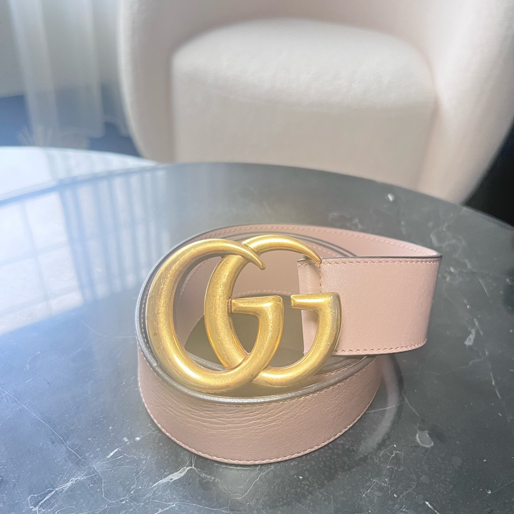 Gucci double GG leather belt Size 80/32